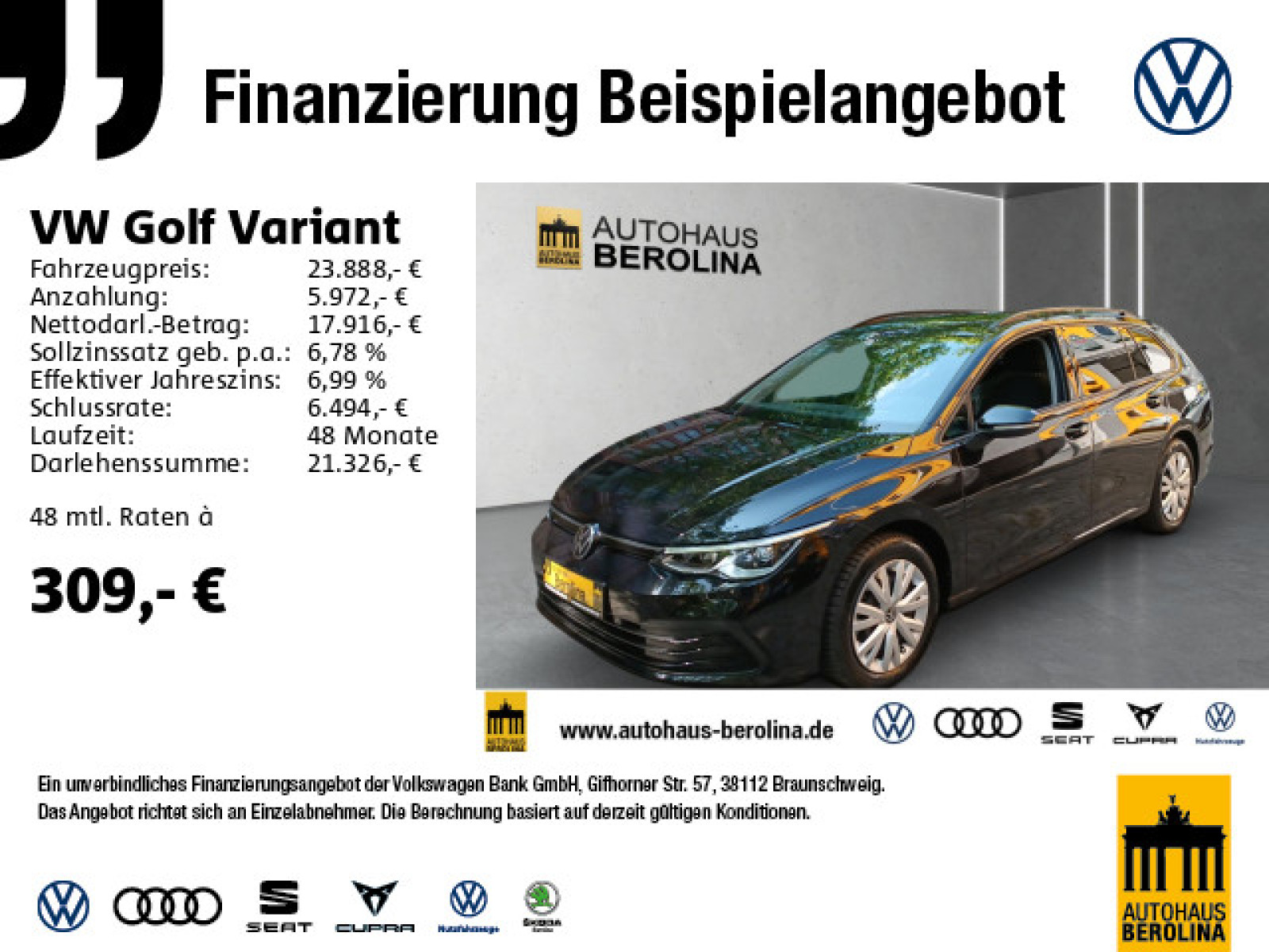 Golf VIII Variant 1.5 eTSI Life DSG *HuD*NAVI*